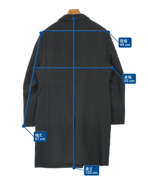 GIORGIO ARMANI（ジョルジオアルマーニ）チェスターコート グレー サイズ:F メンズ/2200665322105