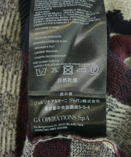 GIORGIO ARMANI（ジョルジオアルマーニ）ニット・セーター グレー サイズ:50(XL位) メンズ/2200671211042