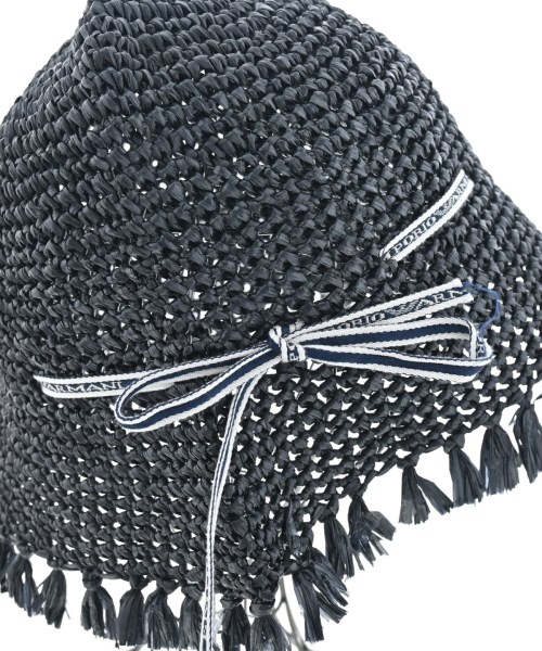 EMPORIO ARMANI（エンポリオアルマーニ）ストローハット 黒 サイズ:- レディース/2200636620056