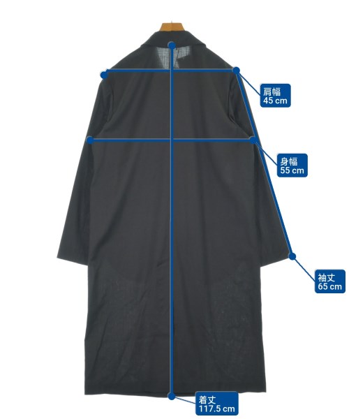 EMPORIO ARMANI（エンポリオアルマーニ）ステンカラーコート 黒 サイズ:46(M位) メンズ/2200637075015