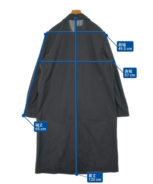 EMPORIO ARMANI（エンポリオアルマーニ）ステンカラーコート 黒 サイズ:50(XL位) メンズ/2200637075039