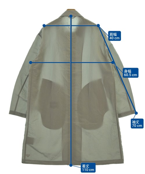 EMPORIO ARMANI（エンポリオアルマーニ）ステンカラーコート グレー サイズ:50(XL位) メンズ/2200637075060