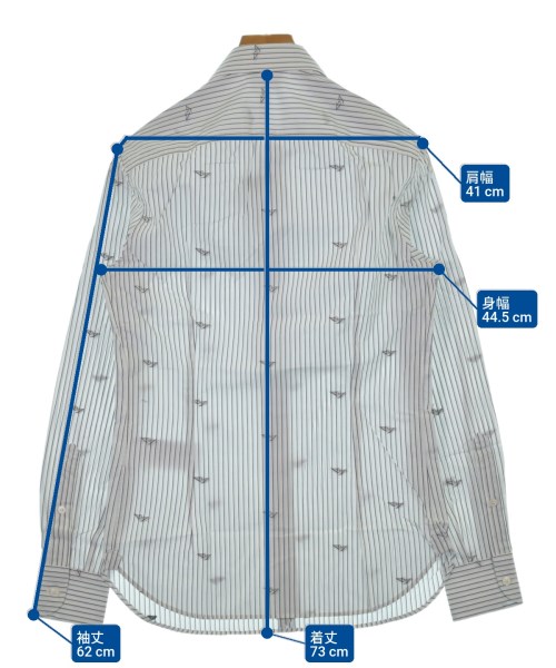 EMPORIO ARMANI（エンポリオアルマーニ）カジュアルシャツ 白 サイズ:XXS メンズ/2200640140199