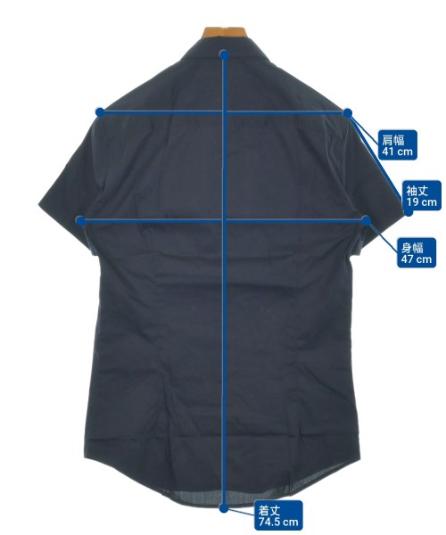 EMPORIO ARMANI（エンポリオアルマーニ）カジュアルシャツ 紺 サイズ:S メンズ/2200640140342