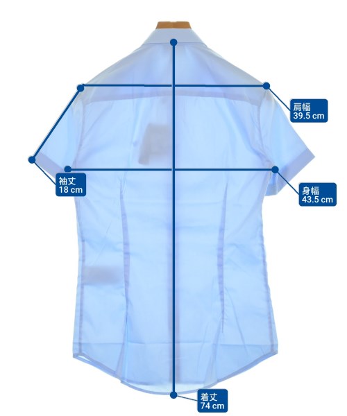 EMPORIO ARMANI（エンポリオアルマーニ）カジュアルシャツ 青 サイズ:XS メンズ/2200640140434