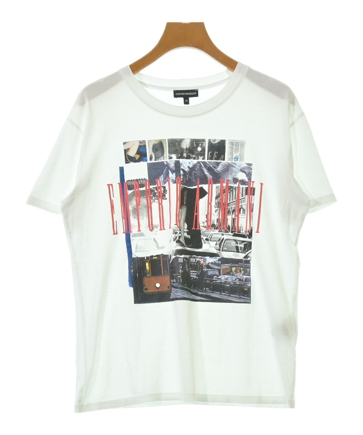 EMPORIO ARMANI エンポリオアルマーニ Tシャツ・カットソー S 白 【古着】【中古】【送料無料】 EMPORIO ARMANI - EMPORIO ARMANI エンポリオ・アルマーニ Tシャツ M