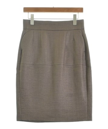 【新品同様】EMPORIO ARMANIツイードスカート38 M 膝丈 EMPORIO ARMANI（エンポリオアルマーニ）ひざ丈スカート 茶