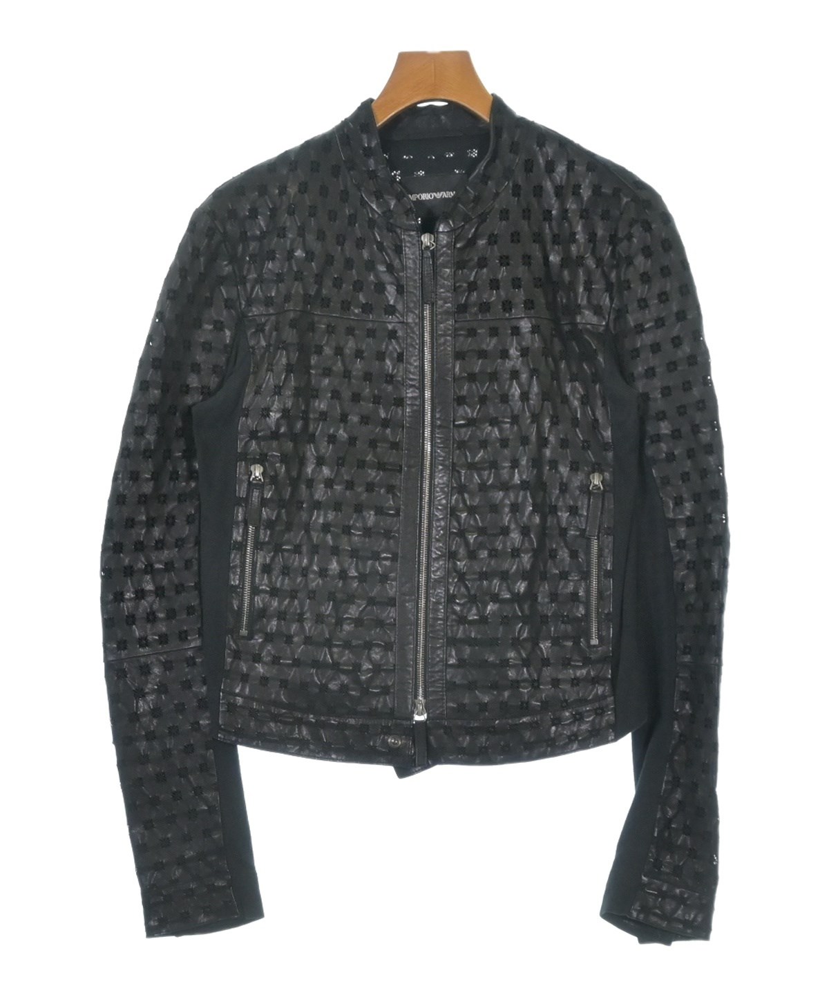 EMPORIO ARMANI（エンポリオアルマーニ）ライダース 黒 サイズ:46(M位