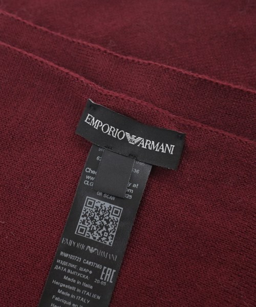 EMPORIO ARMANI（エンポリオアルマーニ）マフラー 赤 サイズ:- メンズ/2200631716136