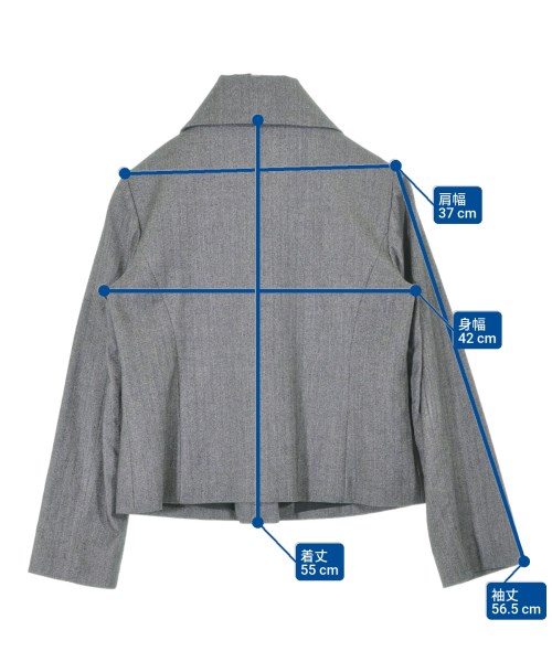 EMPORIO ARMANI（エンポリオアルマーニ）テーラードジャケット グレー サイズ:38(S位) レディース/2200632924066