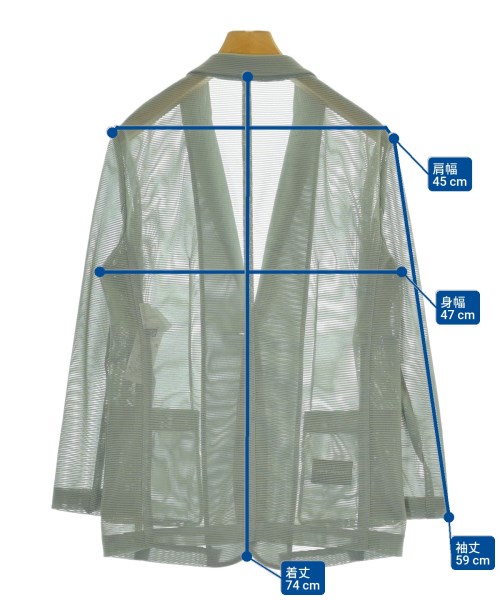 EMPORIO ARMANI（エンポリオアルマーニ）テーラードジャケット グレー サイズ:48(L位) メンズ/2200675207027