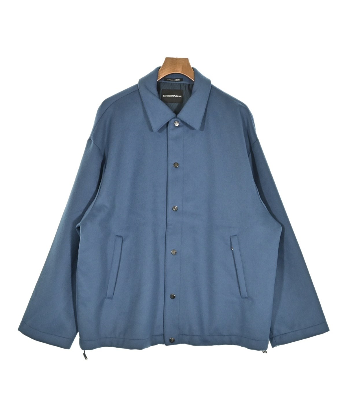 新品【エンポリオアルマーニ】ネイビーしわ加工サマージャケット 52 EMPORIO ARMANI（エンポリオアルマーニ）その他 青 サイズ:52(XXL位