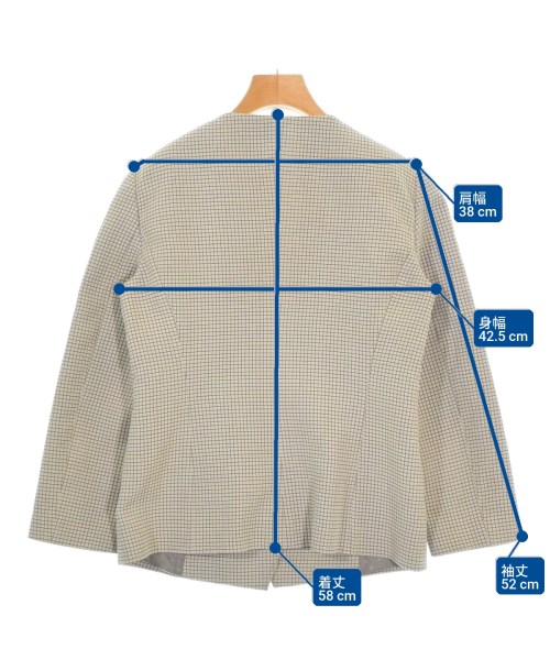 EMPORIO ARMANI（エンポリオアルマーニ）ノーカラージャケット ベージュ サイズ:42(M位) レディース/2200675882057