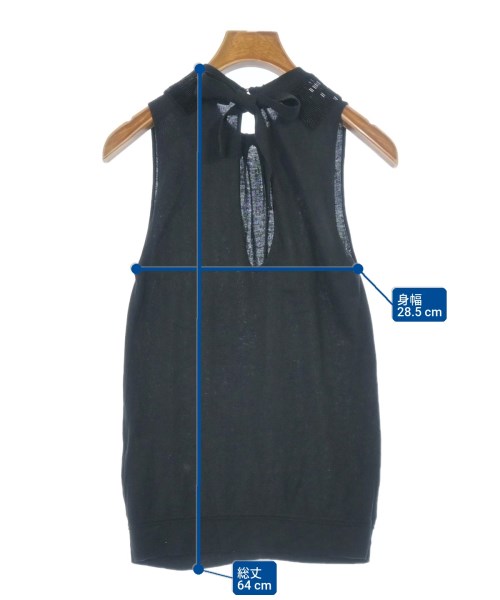 EMPORIO ARMANI（エンポリオアルマーニ）ベスト/ノースリーブ 黒 サイズ:36(XS位) レディース/2200694201044
