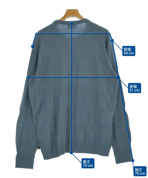 EMPORIO ARMANI（エンポリオアルマーニ）ニット・セーター 青 サイズ:3XL メンズ/2200692103128