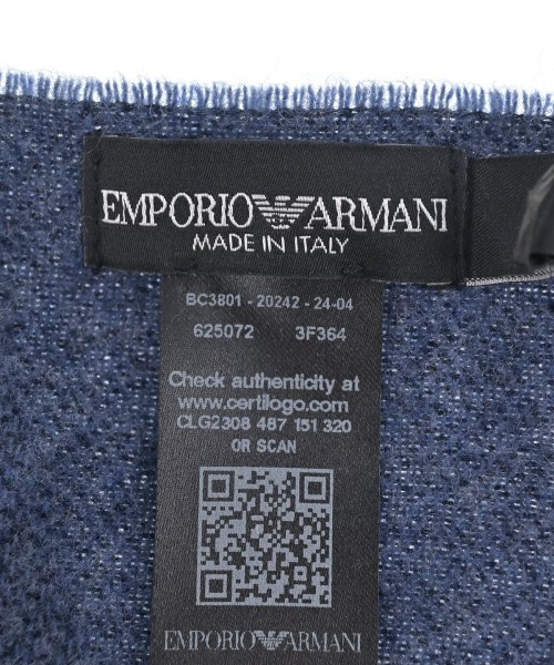 EMPORIO ARMANI（エンポリオアルマーニ）マフラー 紺 サイズ:- メンズ/2200695740641