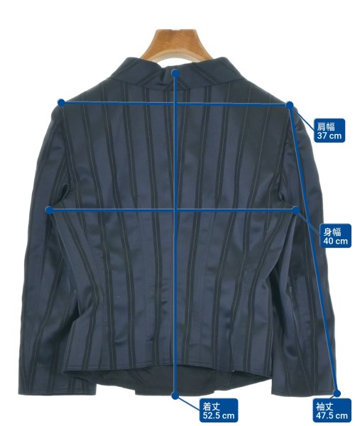 EMPORIO ARMANI（エンポリオアルマーニ）カジュアルジャケット 紺 サイズ:38(S位) レディース/2200680186034