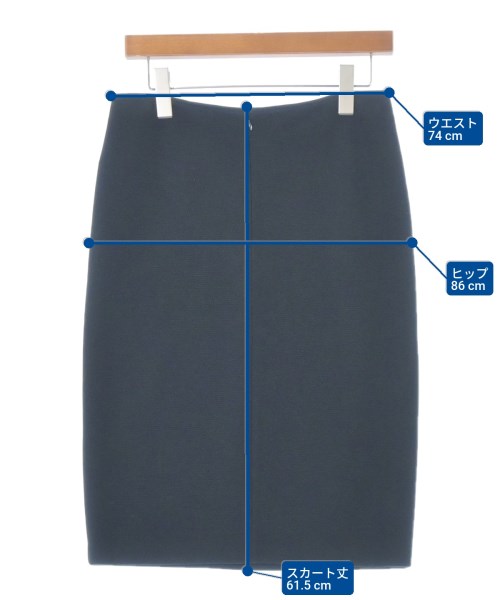 EMPORIO ARMANI（エンポリオアルマーニ）ひざ丈スカート 紺 サイズ:40(M位) レディース/2200690753127