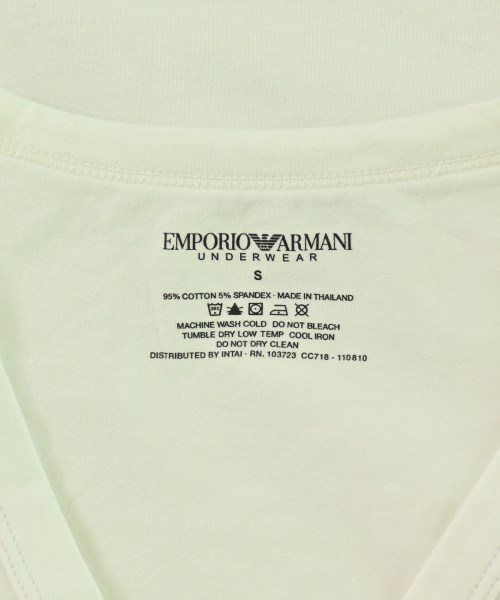 EMPORIO ARMANI（エンポリオアルマーニ）Tシャツ・カットソー 白 サイズ:S メンズ/2200694150069