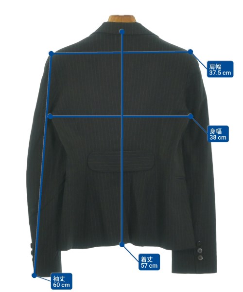 EMPORIO ARMANI（エンポリオアルマーニ）テーラードジャケット 黒 サイズ:38(S位) レディース/2200655601012