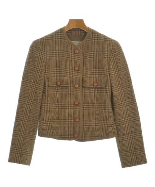 EMPORIO ARMANI(エンポリオアルマーニ)ノーカラージャケット ベージュ サイズ:40(M位)/2200659121035