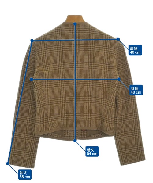 EMPORIO ARMANI（エンポリオアルマーニ）ノーカラージャケット ベージュ サイズ:40(M位) レディース/2200659121035