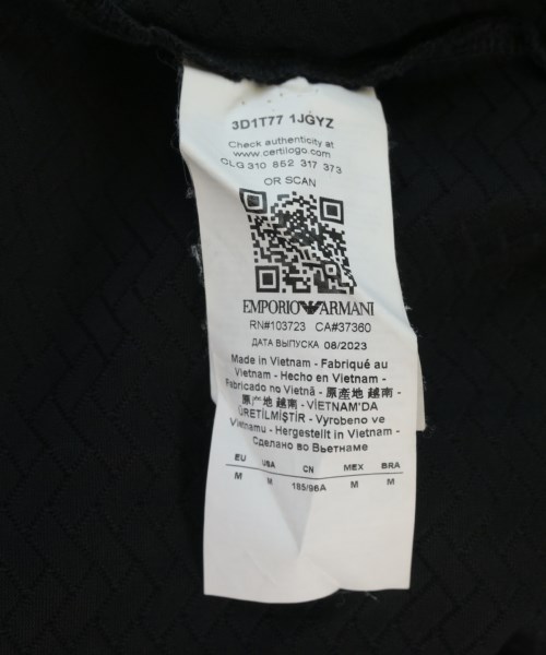 EMPORIO ARMANI（エンポリオアルマーニ）Tシャツ・カットソー 黒 サイズ:M メンズ/2200714577074
