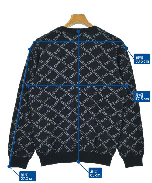 EMPORIO ARMANI（エンポリオアルマーニ）ニット・セーター 紺 サイズ:16A(S位) メンズ/2200646097022