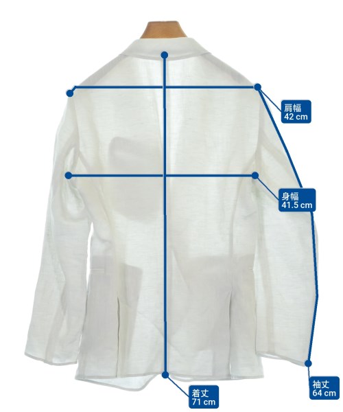 EMPORIO ARMANI（エンポリオアルマーニ）テーラードジャケット 白 サイズ:44(S位) メンズ/2200654531013