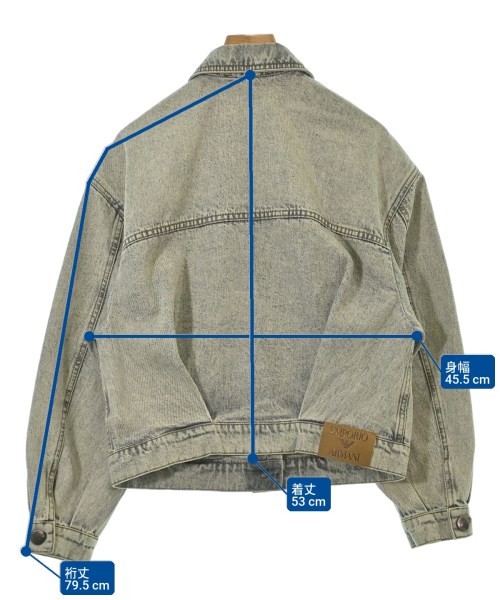 EMPORIO ARMANI（エンポリオアルマーニ）デニムジャケット グレー サイズ:38(S位) レディース/2200705334037