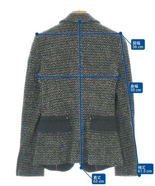 EMPORIO ARMANI（エンポリオアルマーニ）テーラードジャケット 黒 サイズ:38(S位) レディース/2200700154012
