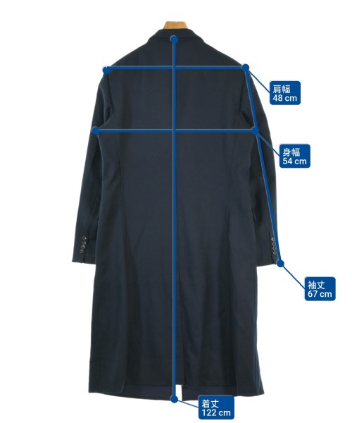 EMPORIO ARMANI（エンポリオアルマーニ）チェスターコート 紺 サイズ:50(XL位) メンズ/2200661596012