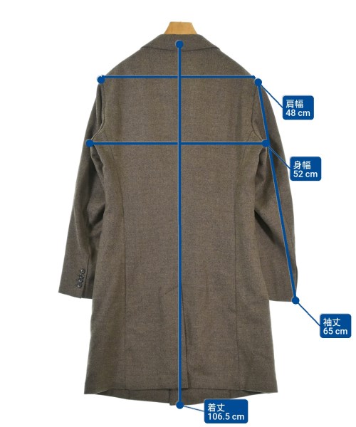 EMPORIO ARMANI（エンポリオアルマーニ）チェスターコート 茶 サイズ:50(XL位) メンズ/2200661596029
