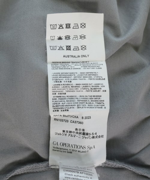 EMPORIO ARMANI（エンポリオアルマーニ）Tシャツ・カットソー グレー サイズ:L メンズ/2200727510051