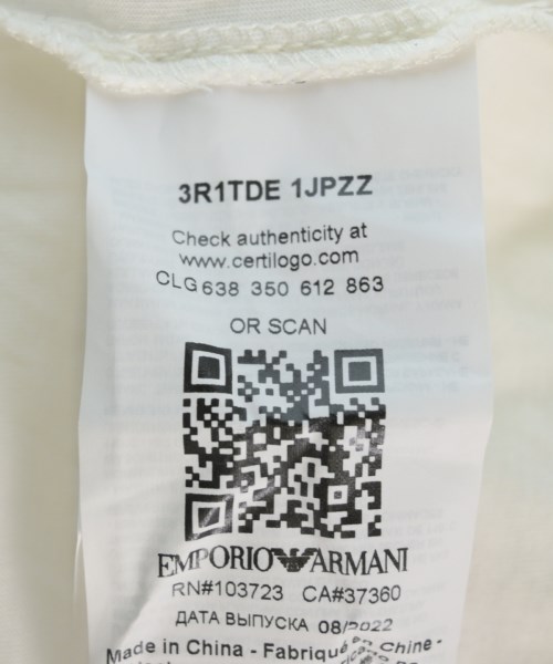 EMPORIO ARMANI（エンポリオアルマーニ）Tシャツ・カットソー 白 サイズ:XL メンズ/2200727510082