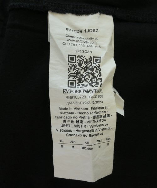 EMPORIO ARMANI（エンポリオアルマーニ）Tシャツ・カットソー 黒 サイズ:M メンズ/2200727510143
