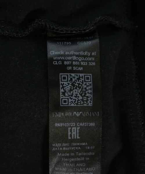 EMPORIO ARMANI（エンポリオアルマーニ）Tシャツ・カットソー 黒 サイズ:-(XS位) メンズ/2200732518028