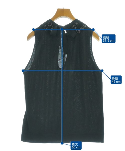 EMPORIO ARMANI（エンポリオアルマーニ）ベスト/ノースリーブ 黒 サイズ:46(XXL位) レディース/2200734781079