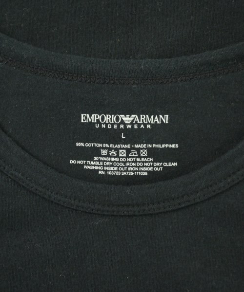 EMPORIO ARMANI（エンポリオアルマーニ）Tシャツ・カットソー 黒 サイズ:L メンズ/2200713034066