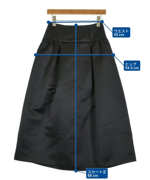 EMPORIO ARMANI（エンポリオアルマーニ）ひざ丈スカート 黒 サイズ:01(S位) レディース/2200721305134