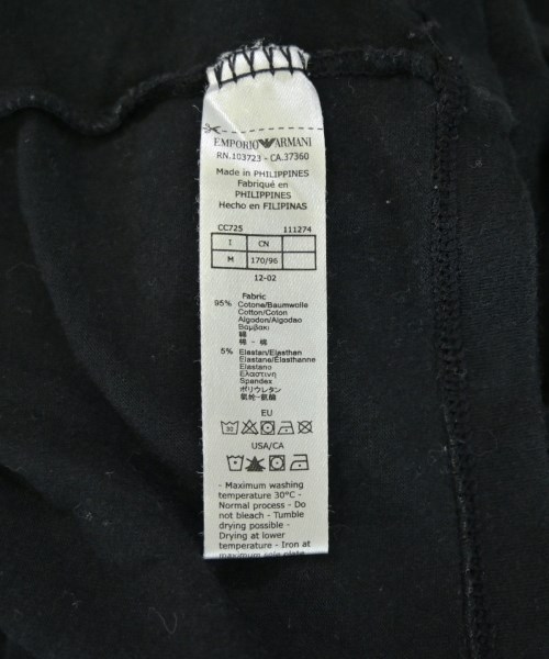 EMPORIO ARMANI（エンポリオアルマーニ）Tシャツ・カットソー 黒 サイズ:M メンズ/2200722988732