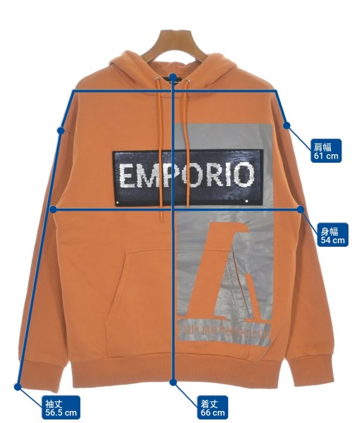 EMPORIO ARMANI（エンポリオアルマーニ）パーカー オレンジ サイズ:S メンズ/2200725356132