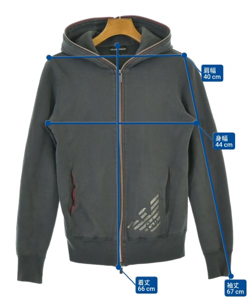 EMPORIO ARMANI（エンポリオアルマーニ）パーカー グレー サイズ:XS メンズ/2200686735403