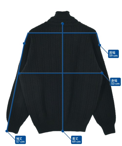 GIANFRANCO FERRE（ジャンフランコフェレ）ニット・セーター 黒 サイズ:48(L位) メンズ/2200632774258