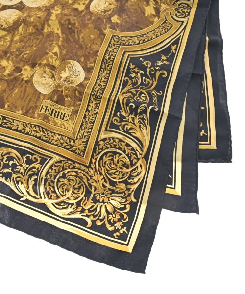 GIANFRANCO FERRE（ジャンフランコフェレ）バンダナ・スカーフ 黒 サイズ:- レディース/2200629679948