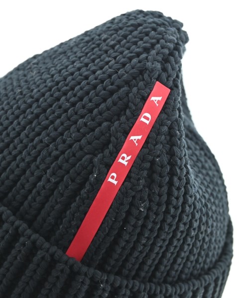 PRADA SPORT（プラダスポーツ）ニットキャップ・ビーニー 黒 サイズ:L メンズ/2200639525310