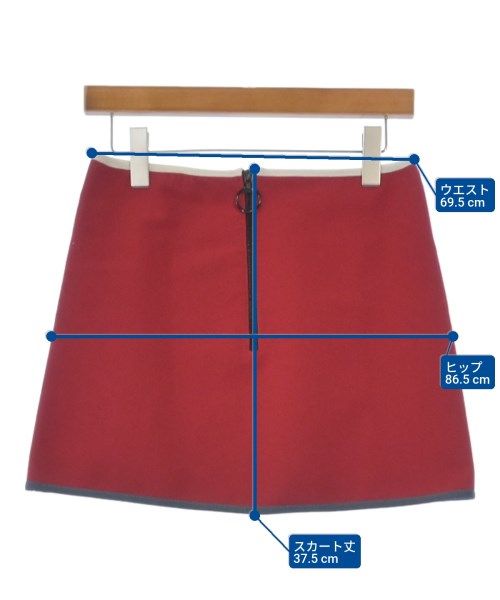 PRADA SPORT（プラダスポーツ）ミニスカート 赤 サイズ:38(M位) レディース/2200644301077