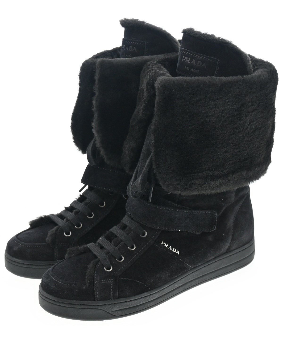 PRADA SPORT（プラダスポーツ）ブーツ 黒 サイズ:EU38(24.5cm位