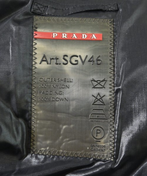 PRADA SPORT（プラダスポーツ）ダウンジャケット/ダウンベスト 黒 サイズ:46(M位) メンズ/2200604069016