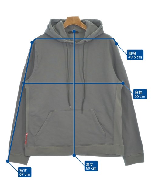 PRADA SPORT（プラダスポーツ）パーカー グレー サイズ:XL メンズ/2200616713228